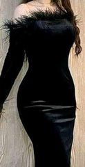Sexy Evening Gown Black Mermaid Long Prom Dress S6777