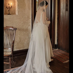Lace Bridal Gown With Beaded Elegant Wedding Party Dress S6584
