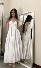 Sexy White Sleeveless Long Prom Dress,White Evening Dress S6439