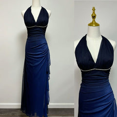 Navy Blue Ombre Chiffon Evening Gown Formal Dresses Prom Dresses S6483