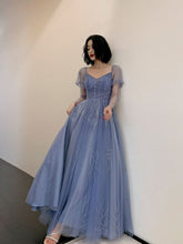 Blue Tulle Long Formal Dress Party Dress, Beautiful Blue Prom Dresses S6371