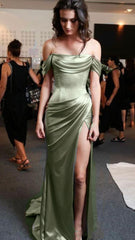 Sage Green Long Prom Dress Formal Evening Gown S5629