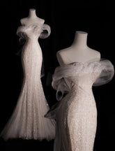 Off The Shoulder Wedding Dresses Long Bridal Gowns S6562