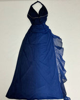 Navy Blue Ombre Chiffon Evening Gown Formal Dresses Prom Dresses S6483