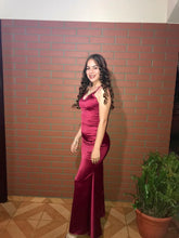 Spaghetti Straps Mermaid Long Prom Dress Satin Evening Dress S6456