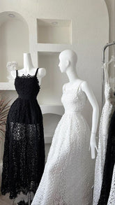 Straps Long Lace Formal Dresses Prom Dress S6017