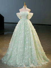Quinceanera Dress Tulle A-Line Lace Long Prom Dress Lace Long Sweet Dress S5593