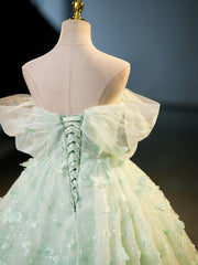 Quinceanera Dress Tulle A-Line Lace Long Prom Dress Lace Long Sweet Dress S5593