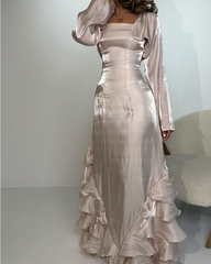 Elegant Sheath Straps Long Prom Dress S6272