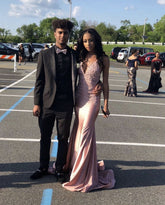 Sexy Mermaid Pink Long Prom Dress,Evening Dress S6672