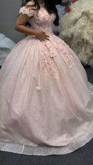 pink ball gown prom dresses formal dresses S1060