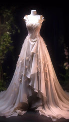 Light Pink Tulle Long Prom Dress,Evening Dress S6682