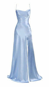 Simple Blue Elegant Long Prom Dress Evening Dress S6645