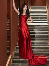 Red Elegant Evening Gowns Long Prom Dress S7219