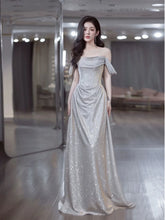 Elegant Shinny Evening Gowns Off Shoulder Long Prom Dress S7212