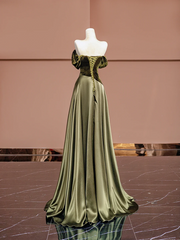 Dark green strapless fitted long ball gown R8400