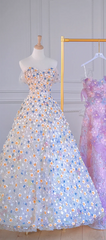 Apricot Off-the-shoulder Floral Waist Slim Fit A-line Long Ball Gown Bridal Gown R5857