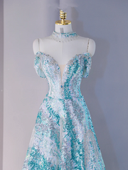 Light blue strapless fitted long ball gown R9043