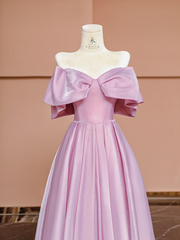 Light pink off-shoulder fitted long ball gown R8406