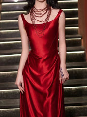 Red Elegant Evening Gowns Long Prom Dress S7219