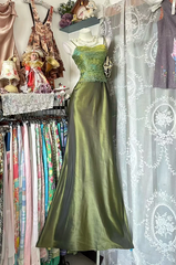 Dark green halter-neck, fitted, bodycon, sexy, elegant long ball gown R8113