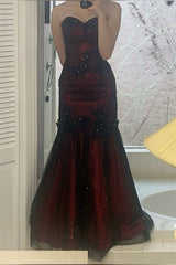 Vintage Long Prom Dress Mermaid Evening Dress S7009