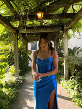 Royal Blue Long Evening Dress Sleeveless Sexy Formal Dress S7035