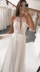 Tulle Lace Wedding Dresses Long Bridal Gown S7146