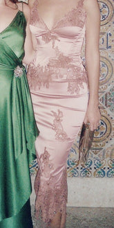 Pink long evening dress formal dress party prom dress S6982