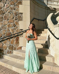 Mint Green Long Formal Dress Evening Dress S7013