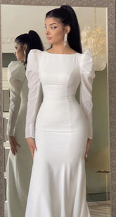 White Prom Dresses Long Evening Dresses Wedding Dress S7064