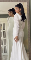 White Prom Dresses Long Evening Dresses Wedding Dress S7064