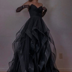 Black Prom Dress Charming Evening Dress S1713