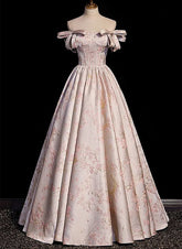 Satin Sweetheart Off Shoulder Long Formal Dress, Evening Dress Prom Dress S5376