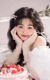 Off-white mesh lace wedding dress banquet dinner gloves S6240