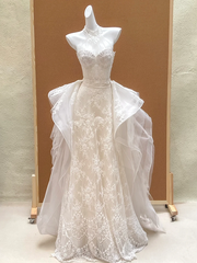 White lace halterneck sleeveless waist slim hip maxi bridal dress R5735