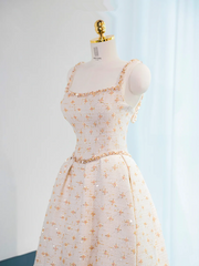 Light apricot halter-neck fitted long ball gown R9005