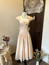 Pink elegant retro waist slim fit long skirt homecoming dress R4267