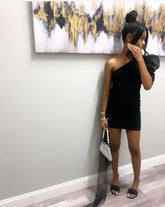 Long Sleeves Hoco Dresses,Black Short Prom Dress S2398