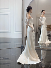Off Shoulder Wedding Dress Elegant Fashion Dress S5432