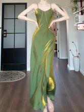 Green long prom dress birthday party dress S5935