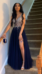 Sparkly A Line Long Prom Dress,Beaded Evening Dress S5169