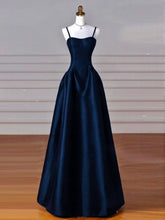 Simple A-Line Satin Long Prom Dress, Long Formal Dress S5275