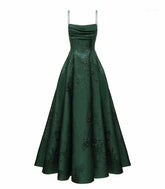 Green Spaghetti Straps Prom Dress A-line Evening Dress S5149