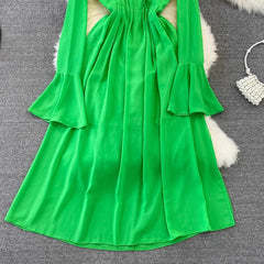 A-line dress elegant long skirt S4137