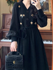 Plus size design long skirt French dress S3457