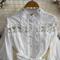 lantern long-sleeved A-line elegant dress long skirt S4042