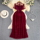 A-line cake dress elegant dress long skirt S4329