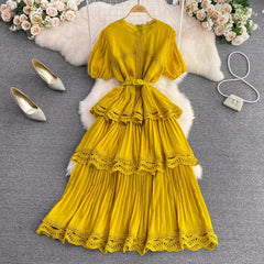 beach dress cake dress long skirt S4357