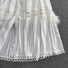lantern long-sleeved A-line elegant dress long skirt S4042
